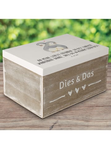 Mr. & Mrs. Panda Holzkiste Liebste Freundin mit Spruch in Weiß