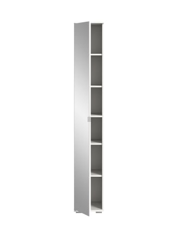 xonox.home Spiegelschrank  (B/H/T: 30x191x37 cm) in weiß und Spiegelfront