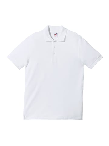 Fruit of the Loom Piqué Unisex-Poloshirt in weiß