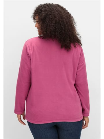 sheego Fleecejacke in fuchsia