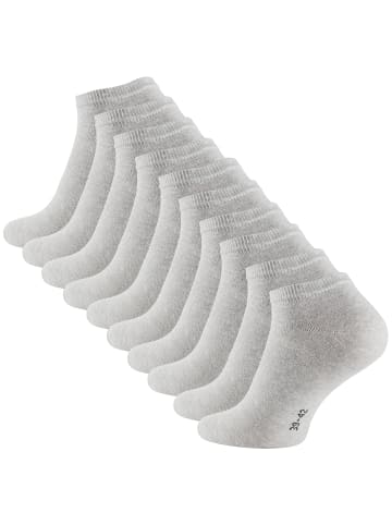 Cotton Prime® 10 Paar COTTON-Essentials Sneaker-Socken in Grau