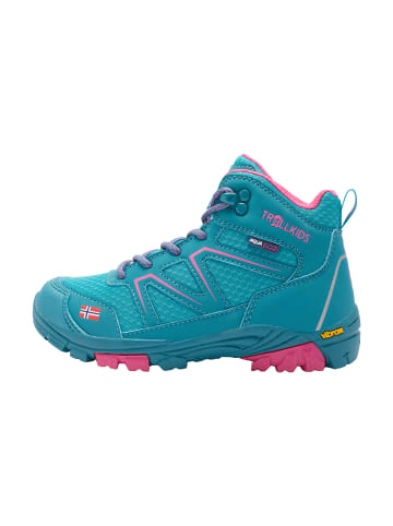 Trollkids Wanderschuh Hiker Mid Skarvan in smaragd