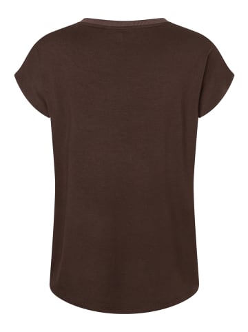 More & More edles Blusenshirt, Materialmix in brown