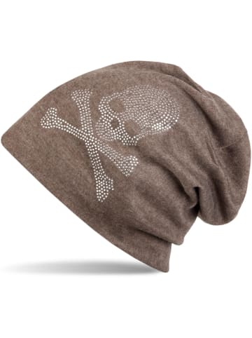 styleBREAKER Beanie Mütze in Braun meliert