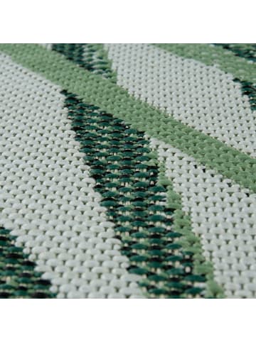 KADIMA DESIGN Outdoor Teppich Palmen Balkon, Terrasse schmutzabweisend in Grün