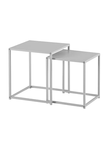 KADIMA DESIGN Wohnzimmertisch 2er Set Metall Beistelltisch Eckig , Design