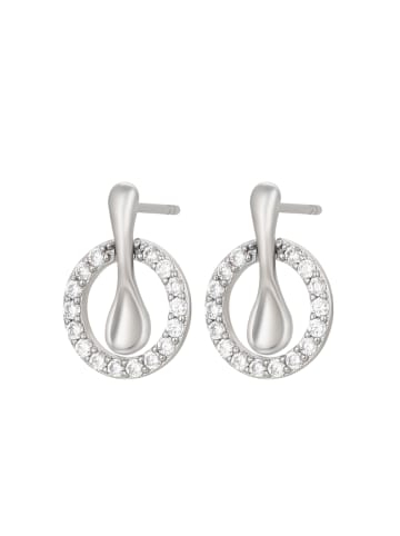 NAEMI Women Earrings in Silver White