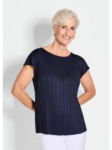 GOLDNER Kurzarm-Oberteil mit U-Boot-Ausschnitt in marine