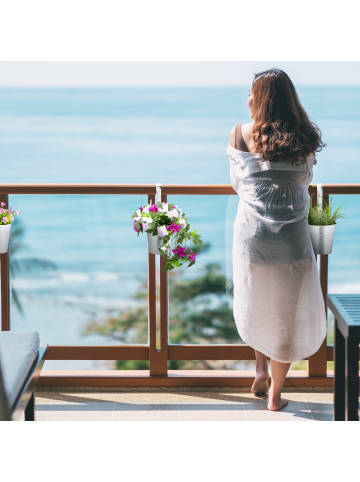 relaxdays 12 x Hängetöpfe in Silber