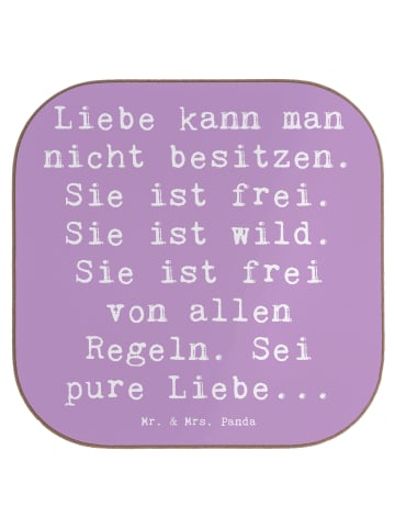 Mr. & Mrs. Panda Tischuntersetzer Spruch Liebe und Freiheit mit ... in Lavendeltraum