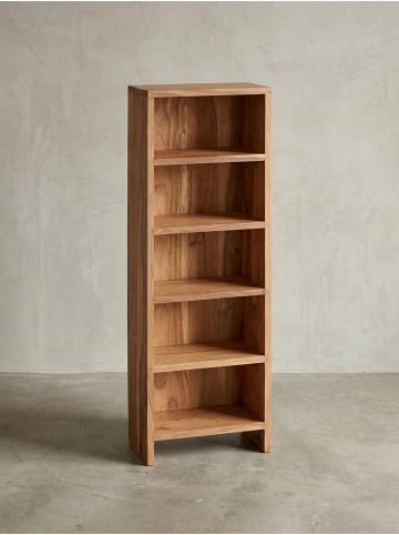KADIMA DESIGN CD-Regal Massivholz | 90cm, 100 CDs, Akazie in Beige