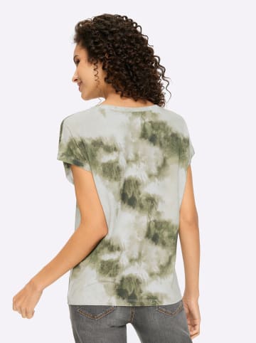 Heine Shirt in khaki-ecru-bedruckt