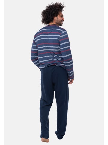 Ammann Schlafanzug Night & Home Cotton in Dunkelblau