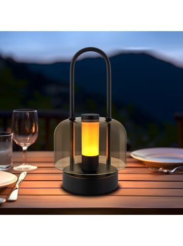 ZMH Tischleuchte LED in schwarz Tragbar 2000mAh Kabellos Nachtlampe Touch Dimmbar