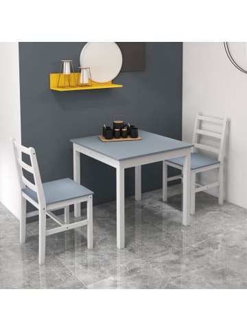 HOMCOM Essgruppe-75L x 75B x 75H cm-Grau