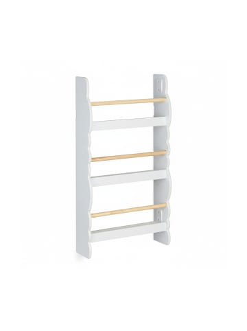 relaxdays Bücherregal "Wolke" in Weiß/ Natur - (B)42,5 x (H)80 x (T)14 cm