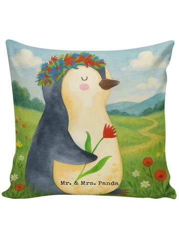 Mr. & Mrs. Panda Kuschelkissen 40x40 Pinguin Blumen Design ohne ... in Weiß
