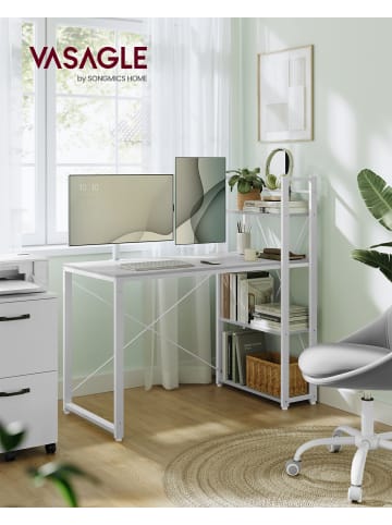 VASAGLE Schreibtisch Barnet in Weiß - (B)60 x (H)120 x (T)120 cm