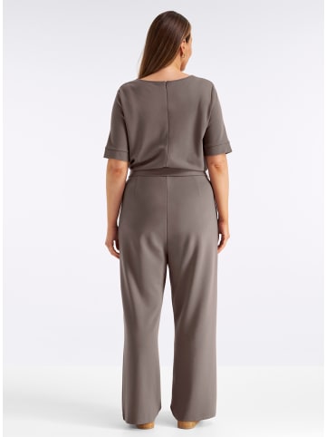 sheego Jumpsuit in dunkeltaupe