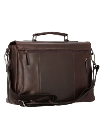 Leonhard Heyden Roma Aktentasche Leder 40 cm Laptopfach braun