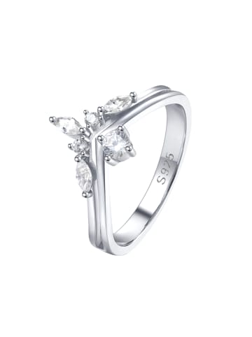 Hey Happiness Ring Zirkonia 925 Sterlingsilber in Silber