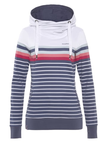 Kangaroos Kapuzensweatshirt in marine-weiß