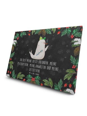 Mr. & Mrs. Panda Advents-Teekalender Robbe Sherlock mit Spruch in Kreidetafel