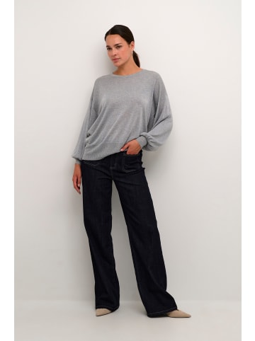 Kaffe Strickpullover KAankra in Grey Melange