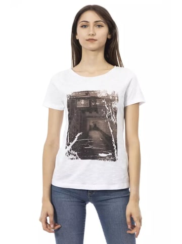 Trussardi Action Schwarz Weiß Baumwolle Tops & T-Shirt