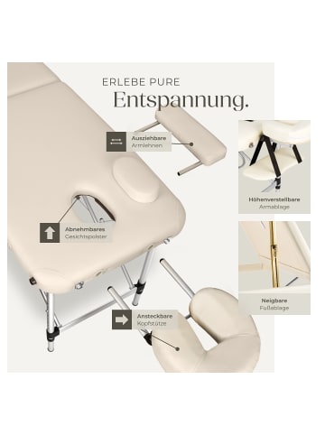 tectake 3 zonen therapy liege mit 5cm Polsterung