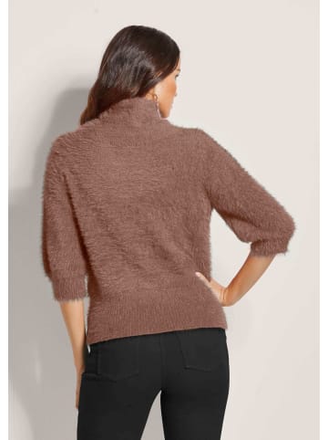 MADELEINE Weicher Strick mit Ballonärmeln in espresso