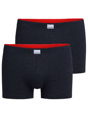 CECEBA Boxershorts 2er Pack in Navy melange