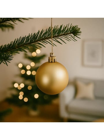 Home&Styling Collection Set Weihnachtskugeln in verschiedenen Größen in Gold, 19 x 31,5 x 19 cm