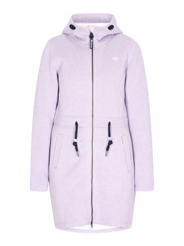 Schmuddelwedda Damen Strickfleecemantel in Grauviolett Melange