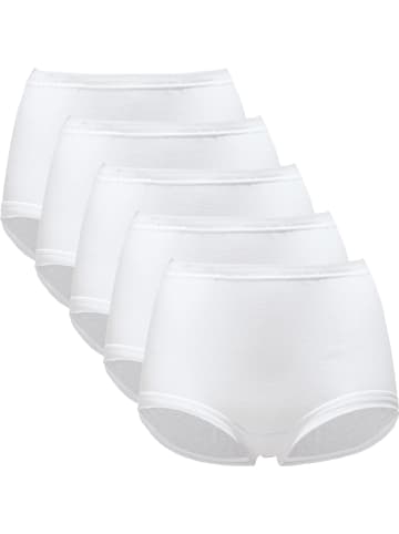 Erwin Müller Baumwolle, Feinripp Taillenslip 5er-Pack in weiß