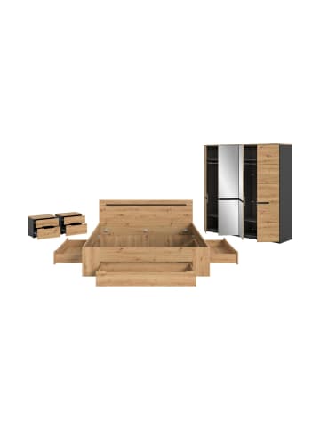 ebuy24 Schlafzimmer-Set Canu (4-teilig) Eiche 1 x 1 cm
