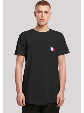 F4NT4STIC Long Cut T-Shirt France Frankreich Flagge Fahne in schwarz