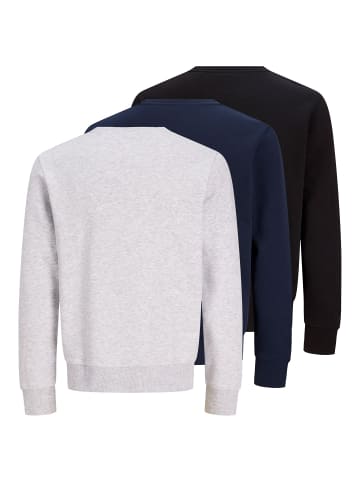 Jack & Jones 3er-Pack Sweatshirt in Navy Blazer