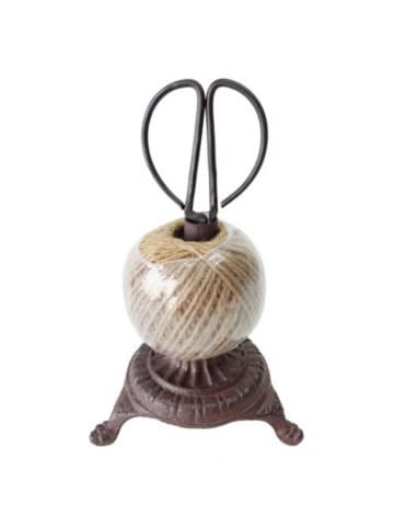 AltoBelli Garnhalterung CASIMIR mit Schere und Garn Rolle 13x13 cm