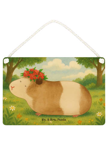 Mr. & Mrs. Panda Schild Meerschweinchen Weisheit Design ohne Spruch in Weiß