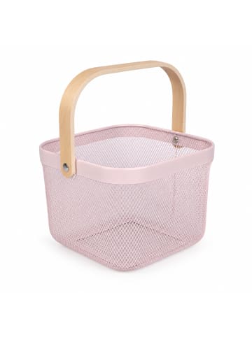 relaxdays Aufbewahrungskorb in Rosa - (B)26x (H)17,5 x (T)24,5 cm