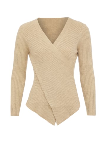 eucaly Damen Strickpullover in Beige