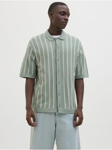 Jack & Jones Gestricktes Polo in Iceberg Green