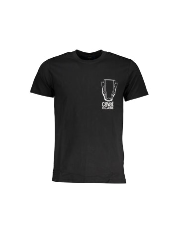cavalli CLASS Schwarzes Baumwoll-T-Shirt
