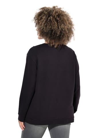 Ulla Popken Sweatshirt in schwarz