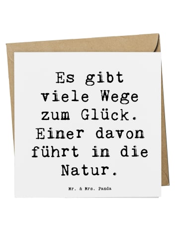 Mr. & Mrs. Panda Grußkarte Spruch Geborgenheit Natur mit Spruch in Weiß