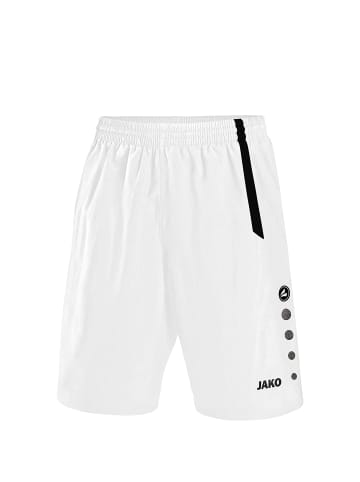 Jako Trainingsshorts Turin in weiß / schwarz