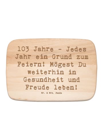 Mr. & Mrs. Panda brotbrett Spruch 103. Geburtstag mit Spruch in Transparent