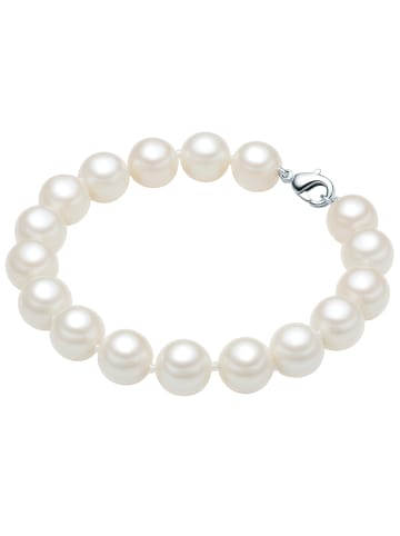 Lulu & Jane Armband Muschelkernperle weiß in weiß