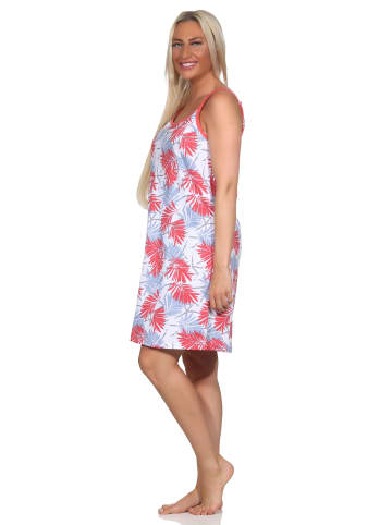 NORMANN Ärmelloses Spaghetti Träger Nachthemd floralem print - 85785 in rot
